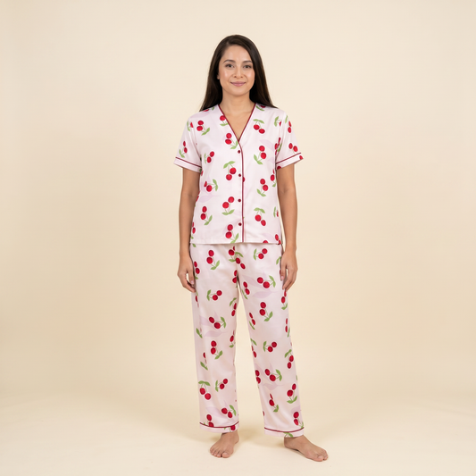 Pijama Cerezas Rosa