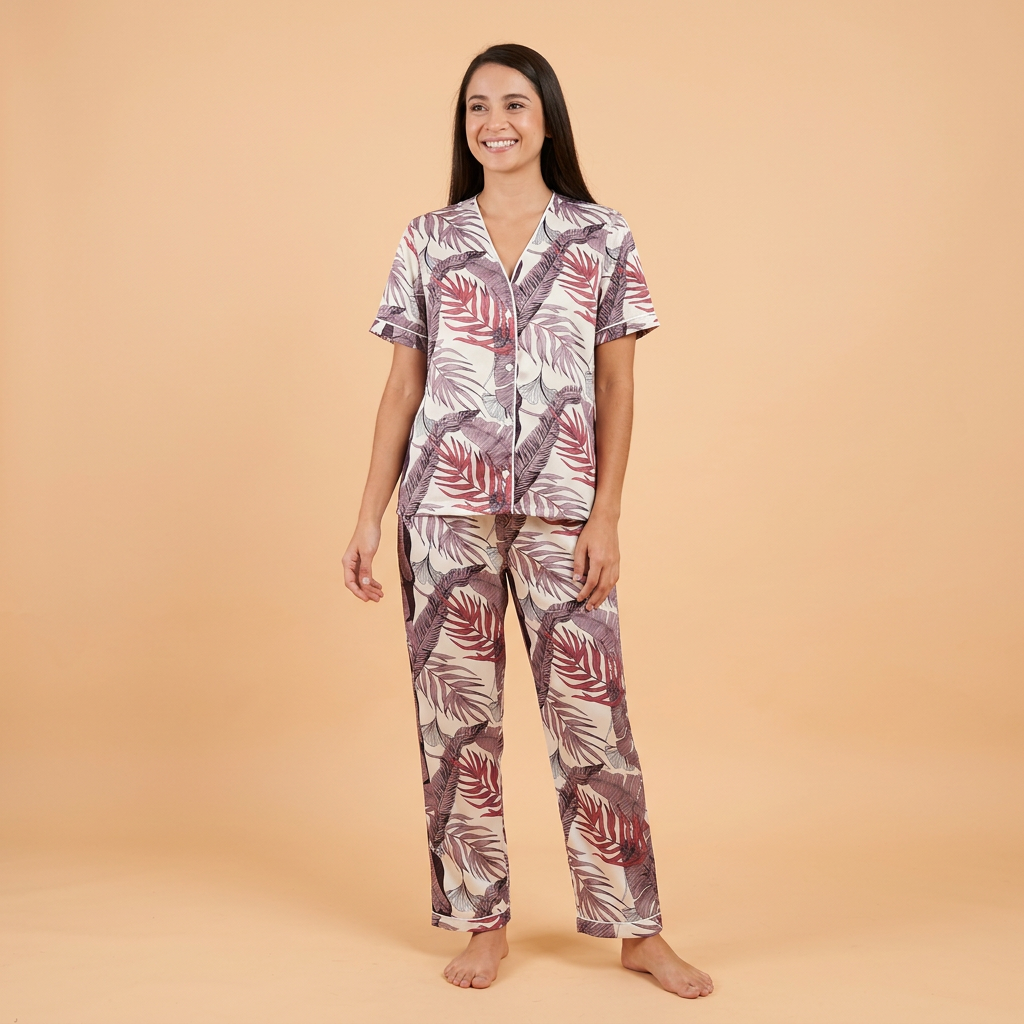 Pijama Hojas Tropicales